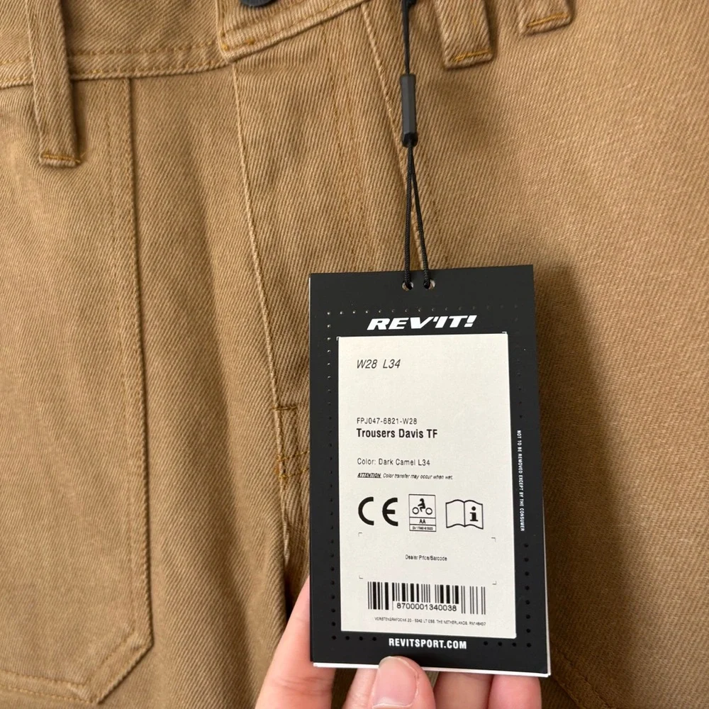 REV’IT! Davis TF Motorcycle Pants – Dark Camel – multiple sizes available – NWT - Picture 5 of 10